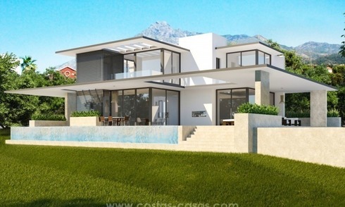 2 Nieuwe moderne villa´s te koop op de Golden Mile, nabij Puente Romano, Marbella 