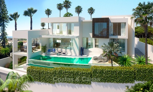 Nieuwe modern eigentijdse luxe villa te koop, met uitzicht op zee en de bergen, Nueva Andalucia, Marbella 5527