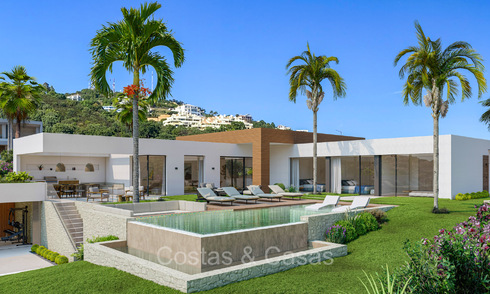 Moderne nieuwbouw villa´s te koop met prachtig zeezicht in Marbella, dicht bij de stranden en het centrum 72565