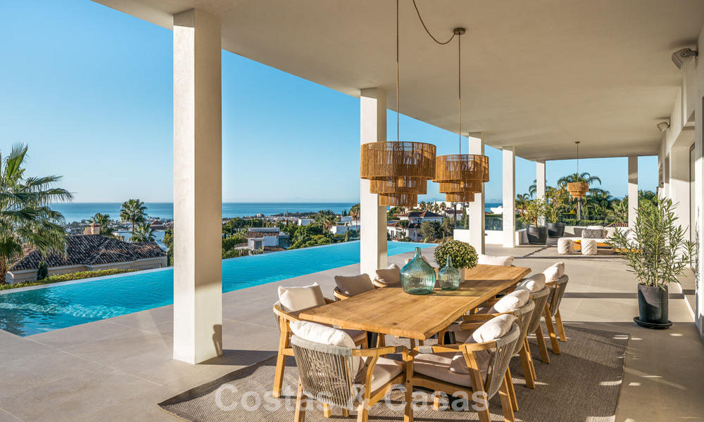 Exclusieve designvilla met panoramisch zeezicht te koop in het een vijfsterren golfresort in Marbella - Benahavis 74776