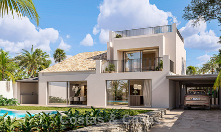 Nieuwe luxevilla in sfeervolle, Mediterrane bouwstijl te koop met uitzicht op het golfterrein in het hartje van Nueva Andalucia’s golfvallei 50682