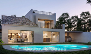 Nieuwe luxevilla in sfeervolle, Mediterrane bouwstijl te koop met uitzicht op het golfterrein in het hartje van Nueva Andalucia’s golfvallei 50684 