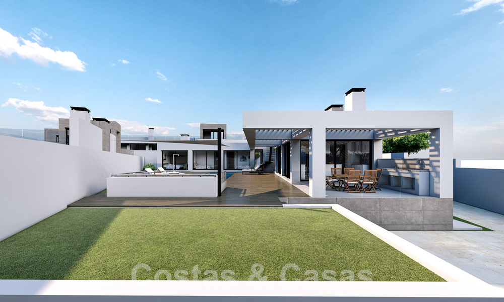 3 Nieuwe designervilla’s te koop op een steenworp van de golfbaan in een luxueus resort in Mijas, Costa del Sol 53562