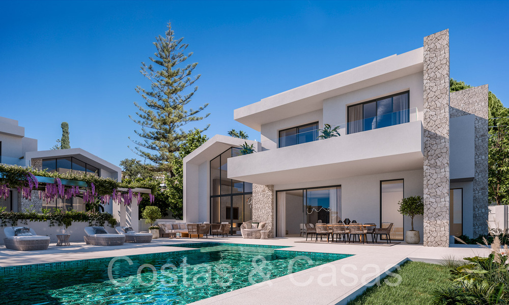 Nieuwe villa’s te koop met panoramisch zeezicht op loopafstand van San Pedro centrum, Marbella 67335