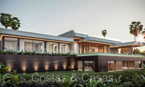 Architectonische nieuwbouwvilla te koop, met panoramisch zeezicht in een gated community in Benahavis - Marbella 69526