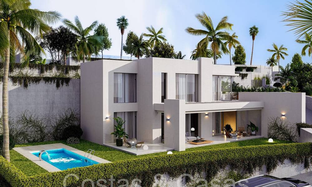 7 geavanceerde nieuwbouwvilla’s met panoramisch zeezicht te koop in de heuvels van Mijas Pueblo, Costa del Sol 70098