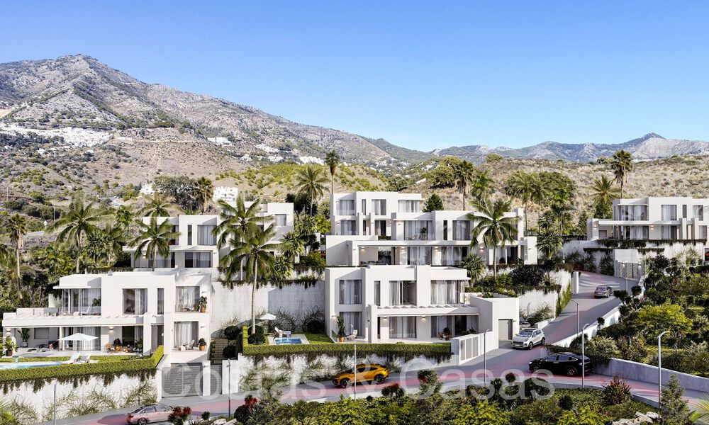 7 geavanceerde nieuwbouwvilla’s met panoramisch zeezicht te koop in de heuvels van Mijas Pueblo, Costa del Sol 70099