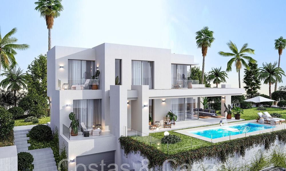 7 geavanceerde nieuwbouwvilla’s met panoramisch zeezicht te koop in de heuvels van Mijas Pueblo, Costa del Sol 70108