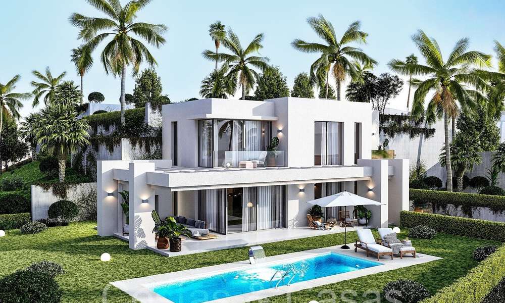 7 geavanceerde nieuwbouwvilla’s met panoramisch zeezicht te koop in de heuvels van Mijas Pueblo, Costa del Sol 70112