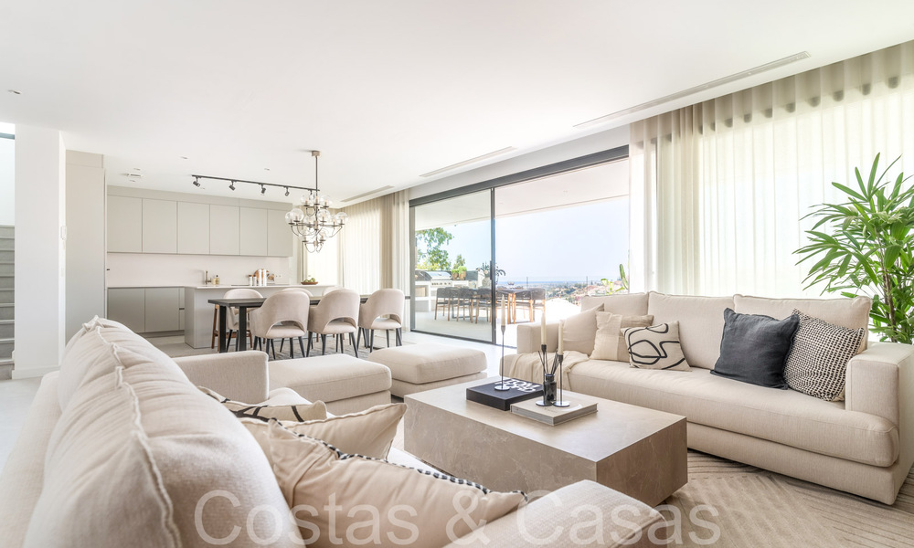 Instapklare, moderne nieuwbouwvilla met weids zeezicht te koop in Nueva Andalucia, Marbella 70459