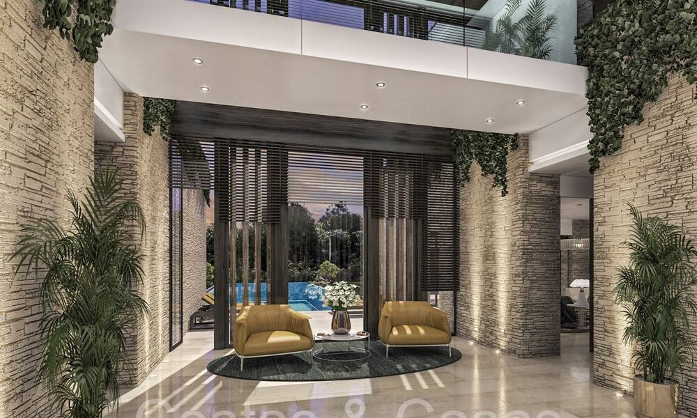 Bouwgrond met exclusief project te koop voor een luxevilla, met zeezicht en op loopafstand van Puerto Banus, Marbella 71846