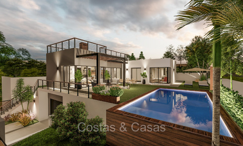 Modernistische nieuwbouwvilla te koop in een golfomgeving nabij Estepona centrum 74191