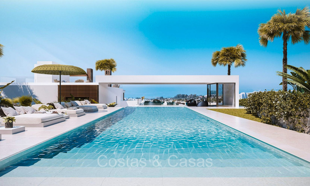 Eersteklas nieuwbouwwoningen met modernistisch design te koop in een gated urbanisatie ten oosten van Marbella centrum 74446