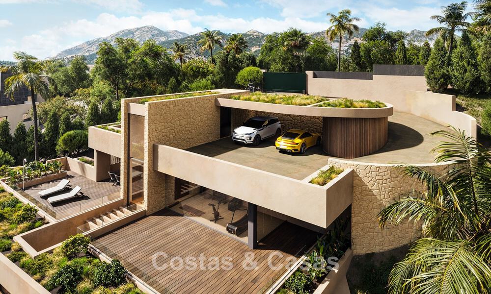 High-end designervilla met panoramisch berg- en zeezicht te koop in een gated woonresort in Benahavis - Marbella 74906