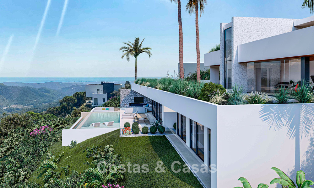 High-end designervilla met panoramisch berg- en zeezicht te koop in een gated woonresort in Benahavis - Marbella 74915