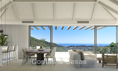 High-end nieuwbouwvilla met panoramisch zeezicht te koop in de heuvels van Marbella - Benahavis 802122